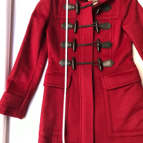 Burberry Brit Blackwell Wool Toggle Coat Claret - Picture 7 of 9